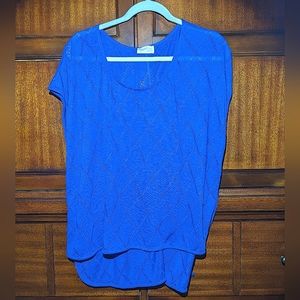 Zara Knit T-shirt / Brilliant Blue Tee